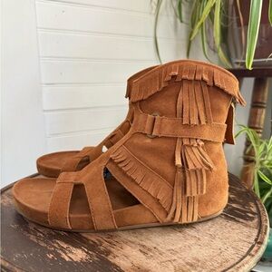 Dingo Sunny Day Fringe Suede Sandals